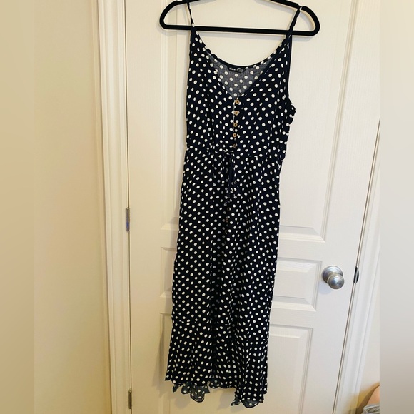 Dresses & Skirts - Navy Polka Dot Dress